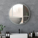 Specchio da Bagno Ø70x3 cm con LED 3 Colori Regolabili in Metallo e Vetro
