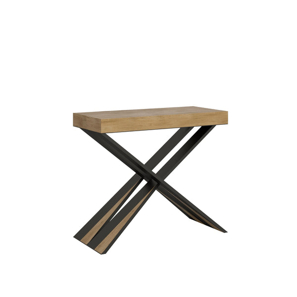 Consolle Allungabile 90-196x40x77 cm in Nobilitato Marrone sconto