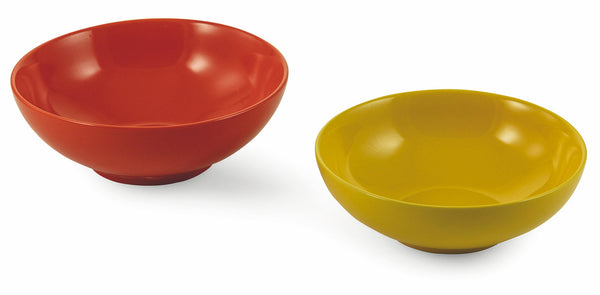 Set 2 Insalatiere in Gres Villa d'Este Home Tivoli Baita Glazed Giallo e Rosso prezzo