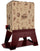 Supporto per Contenitore Vino con Vassoio in Ferro Alluminato Lisa Luxury Bacco Rosso