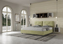 Letto Matrimoniale Imbottito in Microfibra Appia Large Tè Verde Varie Misure