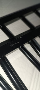 Recinto per Cani a 6 Pannelli Modulabili da Interno ed Esterno 164x83x60 cm in Acciaio Nero Seconda Scelta