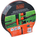 Tubo Pompa dell'Acqua da Giardino 25 Metri Ø13 con 5 Raccordi Max 6 Bar in PVC Black & Decker
