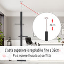 Albero Tiragraffi per Gatti 431x27x228-260 cm  Grigio