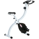 Cyclette Magnetica Pieghevole 97x43x110 cm a 8 Livelli di Resistenza con Seduta Regolabile in Acciaio Nero      