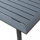 Set Salotto da Giardino Divano 2 Poltrone e Tavolino in Alluminio Antracite
