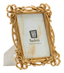 Cornice Knot 23,4x2,3x28,5 cm in Resina e Vetro Oro      