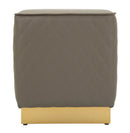 Puff Quadrato Sharon 38x38x38 cm in Pino e MDF e Metallo e Plastica      