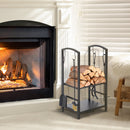 Portalegna Legnaia in Ferro 40x30x74 cm Max 100Kg con Attrezzi  Nero