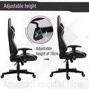 Sedia da Gaming Ergonomica 72x54x126-136 cm in PVC  Nera e Viola