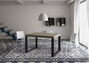 Tavolo Allungabile 120/380x90 cm Tecno Premium Tortora Gambe Antracite      