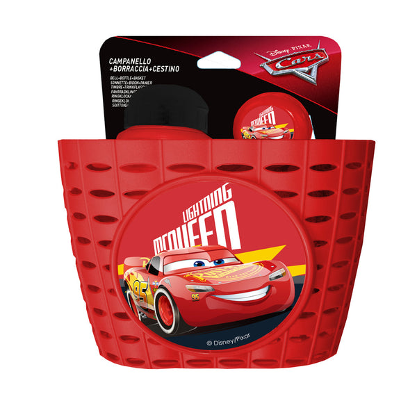 Set Cestino Borraccia e Campanello per Bicicletta con Licenza Disney Cars prezzo