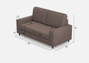 Divano 2 Posti 148x85x85 cm Sakar in Tessuto Talpa