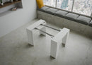 Consolle Allungabile 90-296x48x77 cm in Nobilitato Bianco