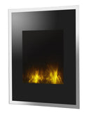 Camino Elettrico da Parete Effetto Fiamma 1800W CheminArte Empire State Nero