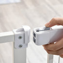 Cancelletto di Sicurezza per Animali Domestici 76,9-81,9 cm in Ferro Bianco