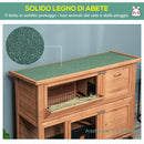 Conigliera da Esterno 122x50x101 cm in Legno Arancione
