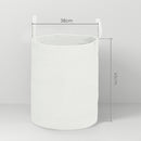Cesto Portabiancheria Pieghevole con Manici 36L Ø38x45 cm in Cotone Naturale Bianco Crema 