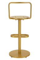Sgabello Bar Tixy Ø38x94 cm in Metallo Oro      