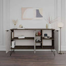 Madia 3 Ante 142x35,5x83 cm in MDF Clara Effetto Marmo Bianco