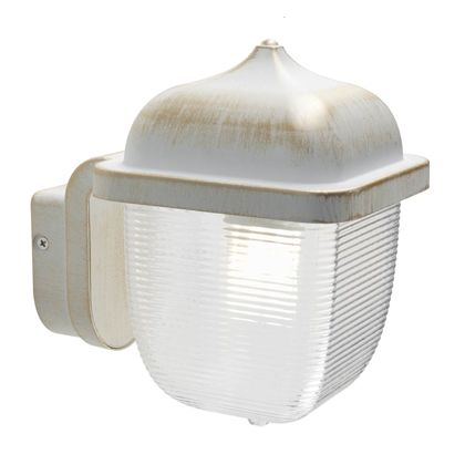 sconto Lampada Applique Quadra Colore Bianco e Oro per Esterno Linea Short Sovil
