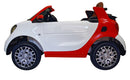 Macchina Elettrica per Bambini 12V Smart Fortwo Cabrio Bianca