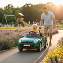 Macchina Elettrica per Bambini Licenza Ufficiale Mini Cooper S Cabrio 12V Sedili in Pelle e Telecomando Verde