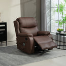 Poltrona Relax Massaggiante 97x92X104 cm Reclinabile e Riscaldante con 8 Punti Massaggianti Marrone  