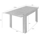 Tavolo allungabile 137/180x90x79 cm Rock effetto marmo nero
