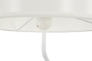 Lampada da Tavolo Ballerina Ø30x90,5 cm in Resina e Ferro e Tessuto Oro e Bianco      