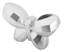Vaso Butterfly Silver 22,5x8x15 cm in Resina Argento      