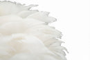 Lampada da Tavolo Ball Feather Ø30x50 cm in Ferro e Plastica Oro e Bianco      