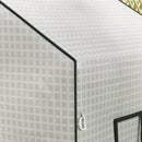 Copertura Serra da Giardino 140x73x190 cm con Porta a Cerniera e Finestre in PE Bianco      