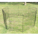 Recinto Gabbia per Cani Gatti in Acciaio 8 pezzi Ø158×107 cm 