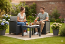 Set Tavolino e 2 Poltrone da Giardino Effetto Rattan Keter Emma Balcony Antracite