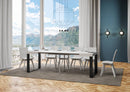 Tavolo Allungabile 90-246x90x77 cm Tecno Bianco Frassino