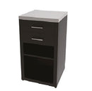 Composizione 6 Moduli Cucina BBQ + Armadietto con Cassetti + Mobile Lavandino + Armadietto con Anta + Unità d'Angolo x 2 Top in Acciaio Inox Nero