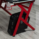 Scrivania da Gaming 120x60x74,5 cm in Truciolare e Acciaio Nero