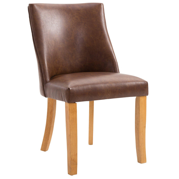 Sedia Imbottita Design Moderno in Pelle PU Marrone prezzo