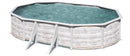 Piscina Ovale Fuori Terra 610x375xh120 cm in Acciaio e PVC Gre Finlandia