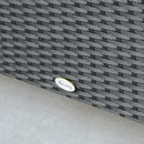 Tavolino Basso da Giardino 85x50x39 cm in Rattan PE Nero