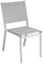 Sedia Impilabile da Giardino 48x57x87 cm in Alluminio Bianco e Textilene Elba Grigio Chiaro