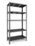 Scaffale a Incastro RAKO 100x40x187 cm 5 Ripiani Portata 100 kg in Metallo Grigio Scuro