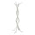 Appendiabiti a Stelo in Legno 4 Braccia 60x60H178cm Ondulato Bianco