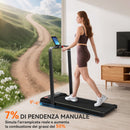 Tapis Roulant Pieghevole con Inclinazione Regolabile Velocità 1-10 km/h Display LED Telaio in Acciaio Nero   