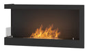 Camino a Bioetanolo da Incasso 90x45 cm  Corner 900 Left Nero