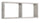 Mensola Rettangolare 2 Scomparti da Parete 70x30x15,5 cm in Fibra di Legno Morgana Rovere Grigio