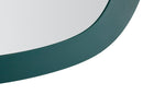 Specchio da Muro Saturno Ottanio 71x1,5x48 cm in Ferro e MDF e Specchio Verde acqua      