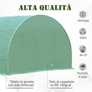 Serra da Giardino a Tunnel per Piante Verde 6x3x2m 