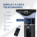 Ventilatore a Colonna 60W con 3 Velocità Ø32x106,8 cm 3 Modalità e Timer 8h in ABS Nero